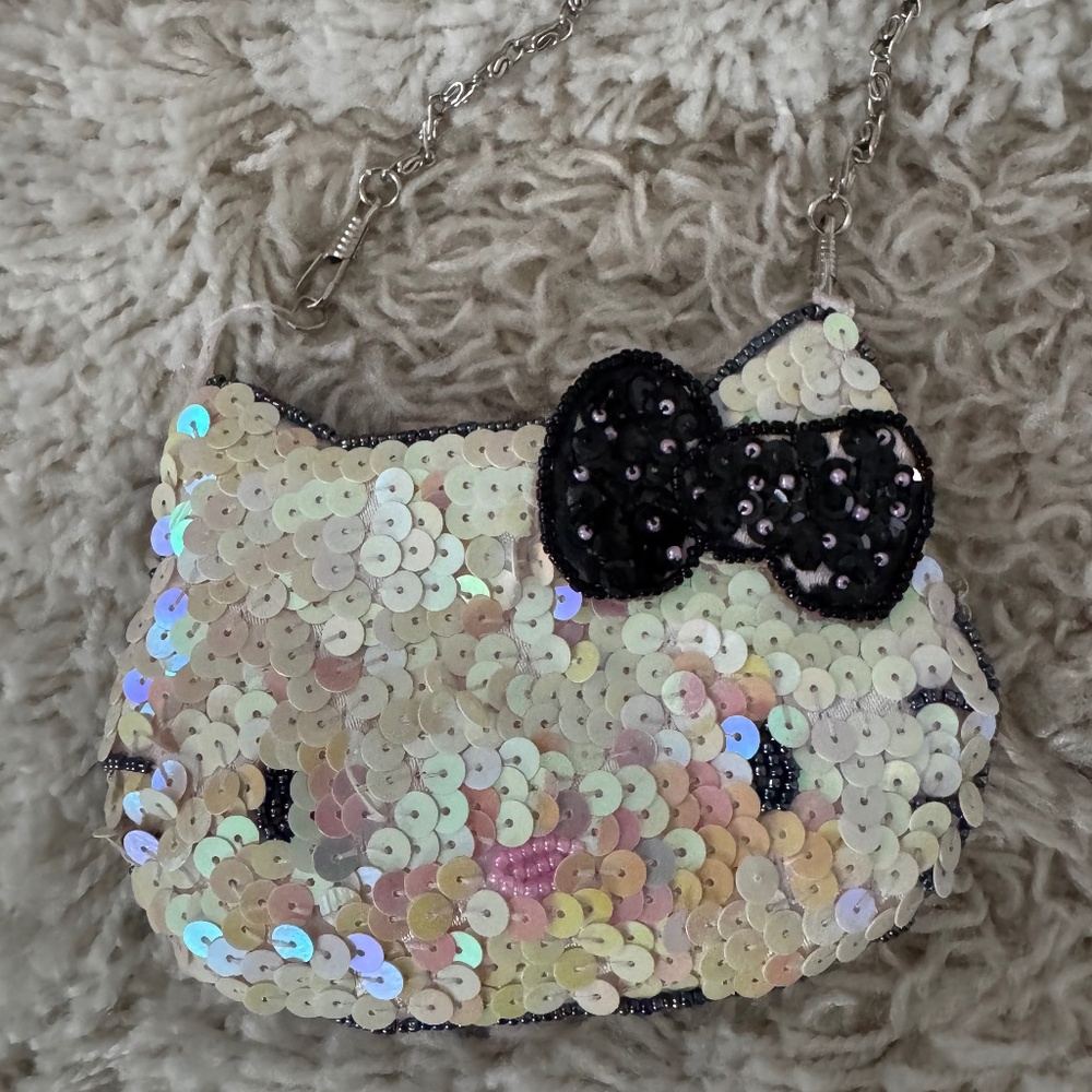 rare Sequined Hello Kitty coin purse - Picture 5 of 5